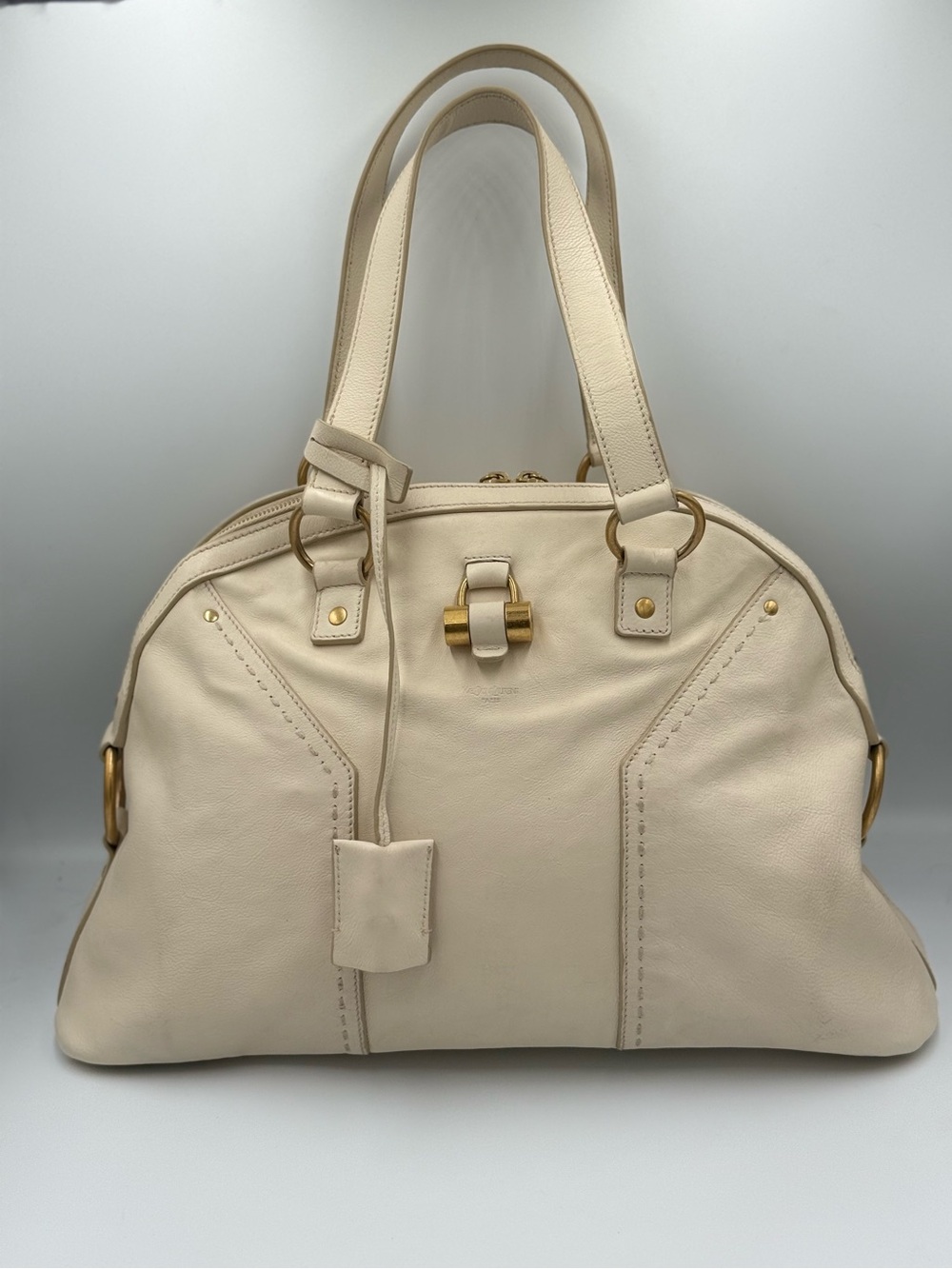 Vintage Yves Saint Laurent Muse Tote Bag in Ivory